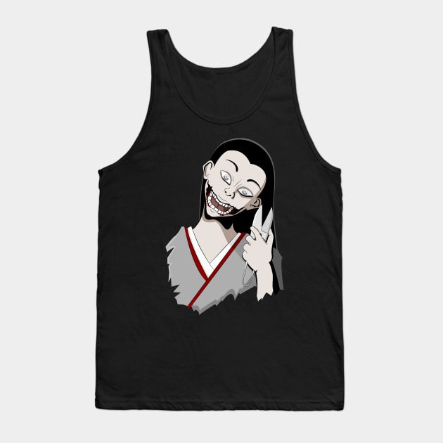 Kuchisake-onna Tank Top by TheArtArmature